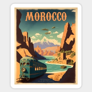 Morocco Desert Vintage Travel Art Poster Sticker